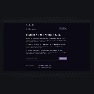 Blog website for Actelos Cyrnel