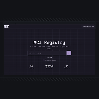 The model control interface registry website